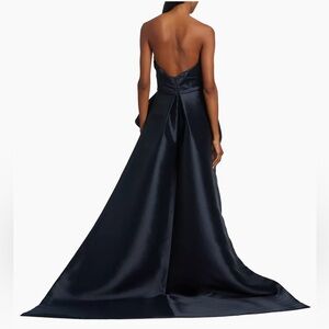 Amsale | Dresses | Amsale Mikado Peplum Train Gown | Poshmark